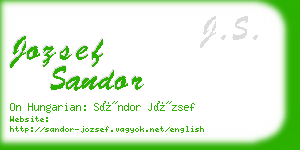 jozsef sandor business card